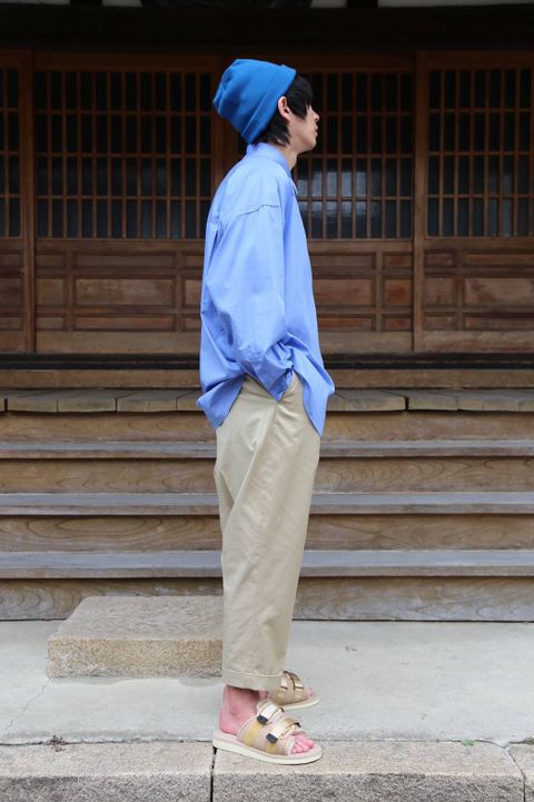 Graphpaper(グラフペーパー)Broad Regular Collar Oversized Shirt"BLUE"Style.2019.8.20.