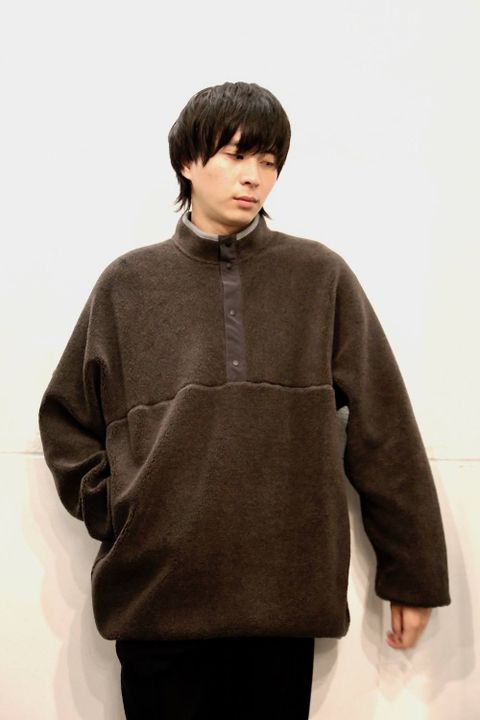 Graphpaper Wool Boa Hi-Neck Pullover"GRAY"スタイル.2019.9.20.