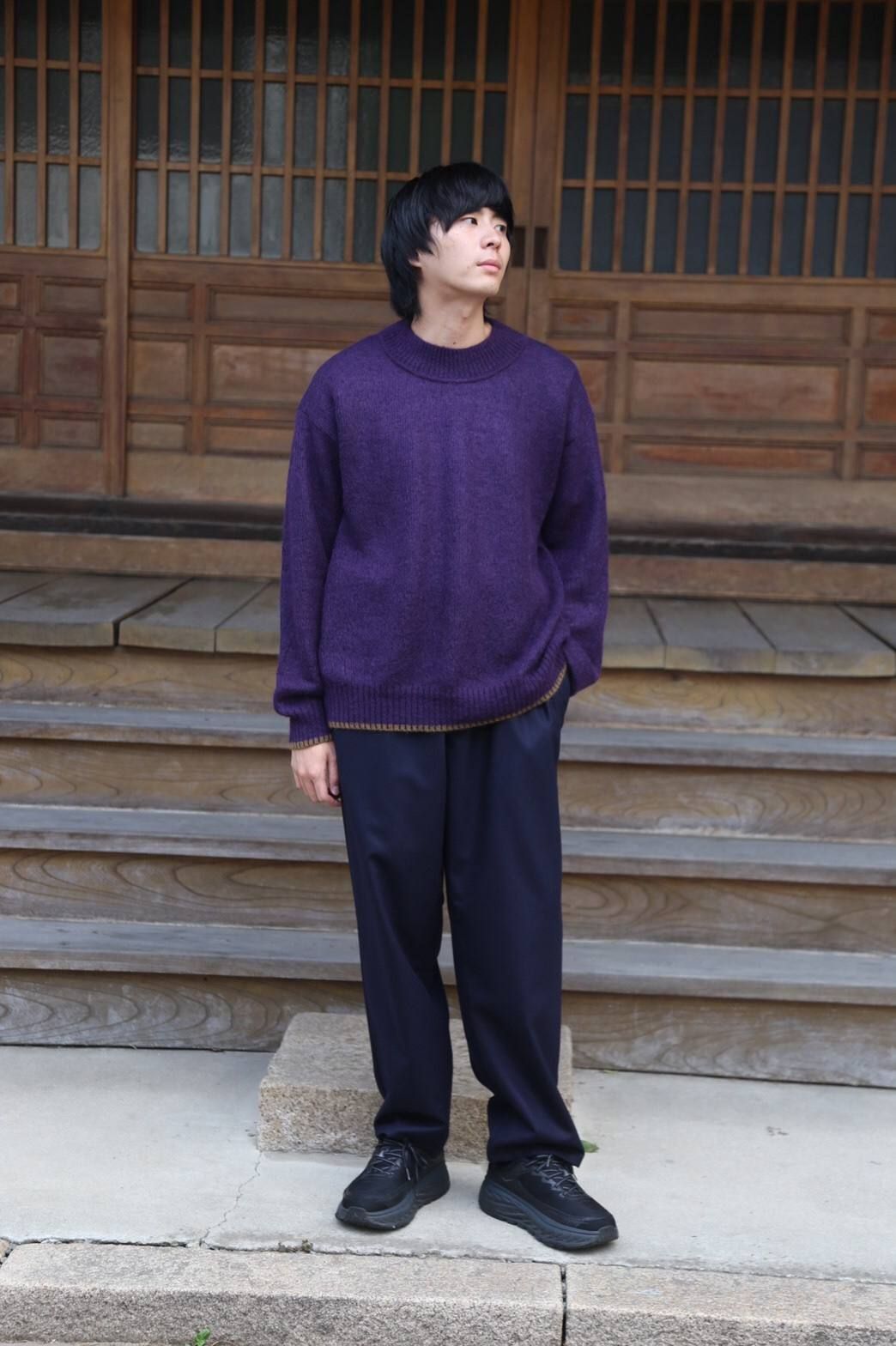 WELLDER Airy Loose Knit"PUPLE&Camel Line"Style.2019.9.18.