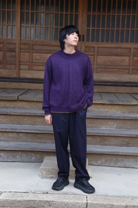 WELLDER Airy Loose Knit"PUPLE&Camel Line"Style.2019.9.18.