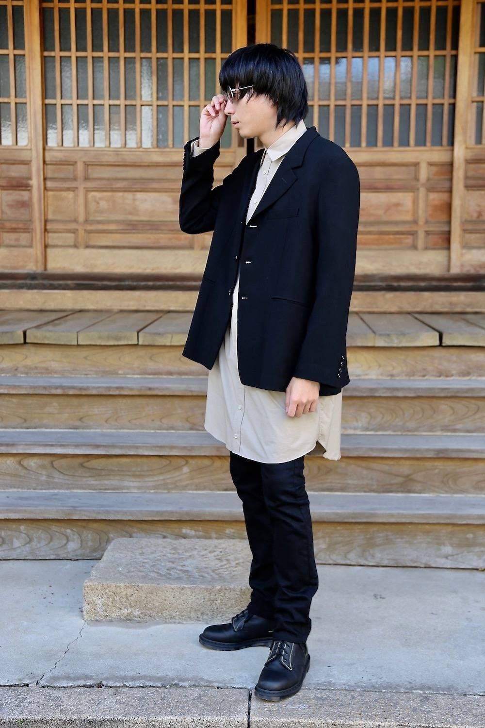 YOKE FOLD UP SHERE LONG SHIRTS"BEIGE"ミックススタイル2019.9.16.