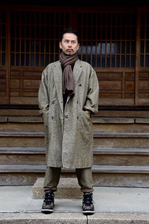 Graphpaper Tweed Kibata Coat"LEAF"スタイル2019.9.29.