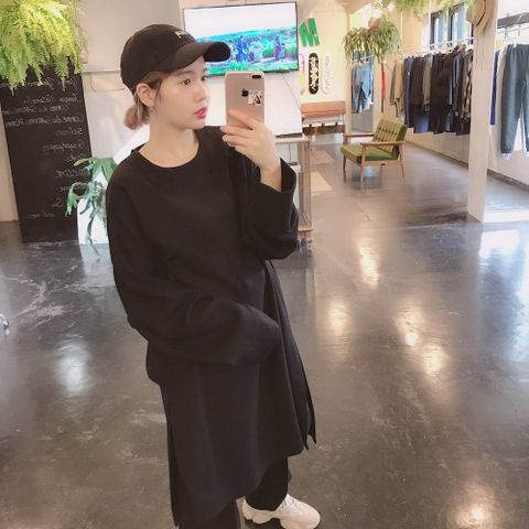 Graphpaper Herringbone Long Pullover"BLACK"スタイル2019.9.13.