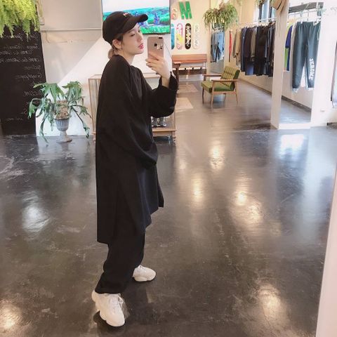 Graphpaper Herringbone Long Pullover"BLACK"スタイル2019.9.13.