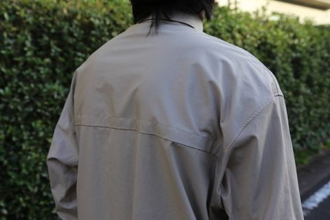 YOKE FOLD UP SHERE LONG SHIRTS"BEIGE"スタイル.2019.9.9.