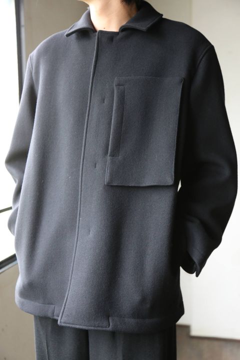 WELLDER Boxy Car Coat"BLACK" style.2019.9.22