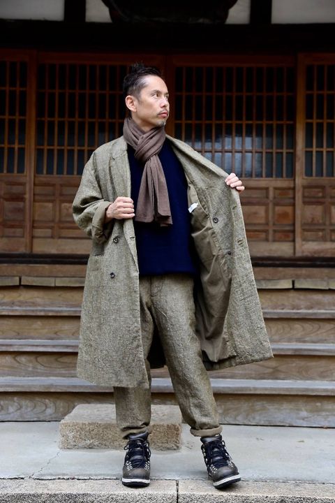 Graphpaper Tweed Kibata Coat"LEAF"スタイル2019.9.29.