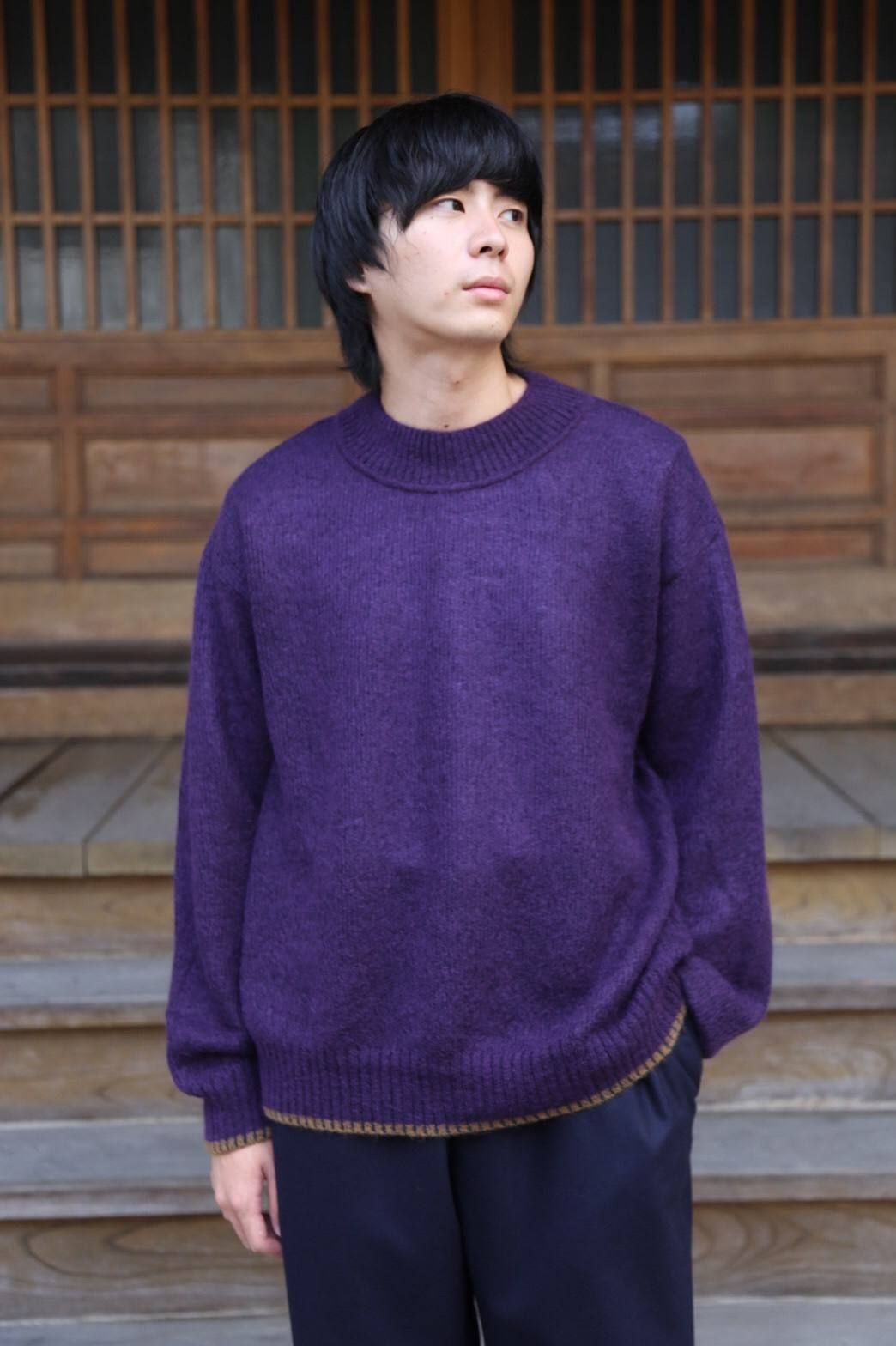 WELLDER Airy Loose Knit"PUPLE&Camel Line"Style.2019.9.18.