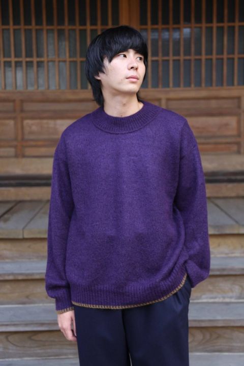 WELLDER Airy Loose Knit"PUPLE&Camel Line"Style.2019.9.18.