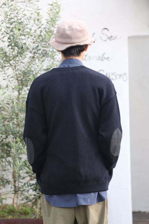 crepuscule(クレプスキュール)moss stitch V/N cardigan"BLACK"Style.2019.9.11.