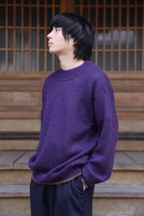 WELLDER Airy Loose Knit"PUPLE&Camel Line"Style.2019.9.18.
