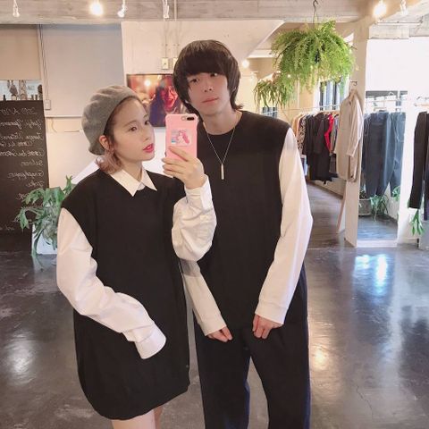 Graphpaper High Gauge Knit Vestペアスタイル.2019.9.16.