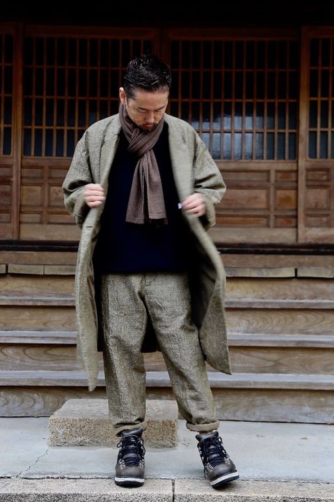 Graphpaper Tweed Kibata Coat"LEAF"スタイル2019.9.29.