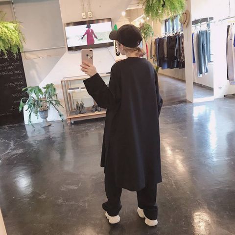 Graphpaper Herringbone Long Pullover"BLACK"スタイル2019.9.13.