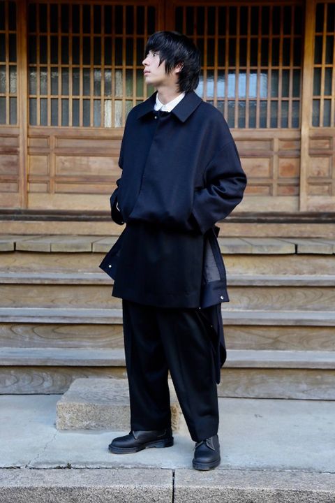 YOKE 3WAY BAL COLLAR SHARE COAT"DARK NAVY"スタイル.2019.9.8.