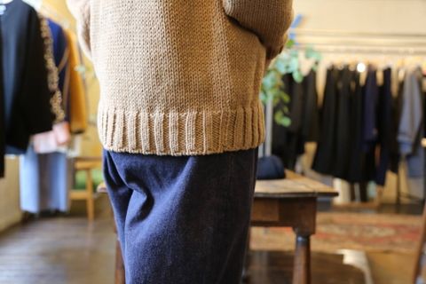 WELLDER Solid Color Low Gauge Hand Machine Knit"CAMEL"スタイル2019.9.14.