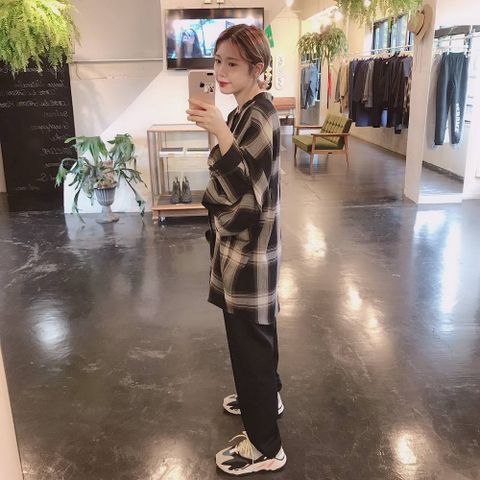 Graphpaper Check Band Collar Big Sleeve Shirt"BLACK CH"スタイル.2019.9.11.