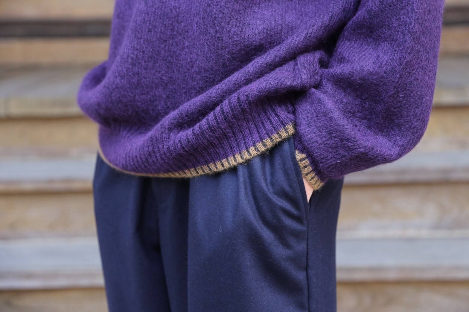 WELLDER Airy Loose Knit"PUPLE&Camel Line"Style.2019.9.18.