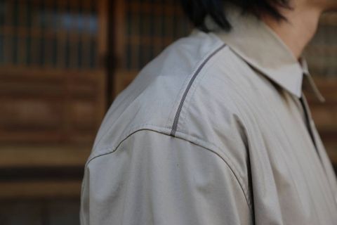 YOKE FOLD UP SHERE LONG SHIRTS"BEIGE"ミックススタイル2019.9.16.