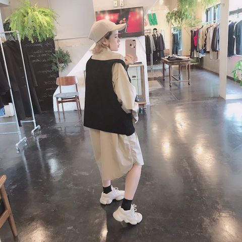 YOKE FOLD UP SHERE LONG SHIRTS"BEIGE"スタイル.2019.9.14.
