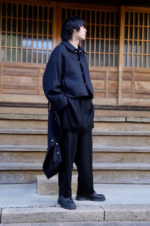 YOKE 3WAY BAL COLLAR SHARE COAT"DARK NAVY"スタイル.2019.9.8.