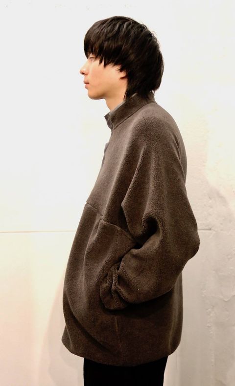 Graphpaper Wool Boa Hi-Neck Pullover"GRAY"スタイル.2019.9.20.