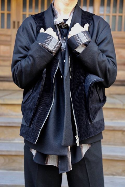 YOKE LOOSE DOUBLE-BREASTED JACKET & TROUSESスタイル.2019.9.10.