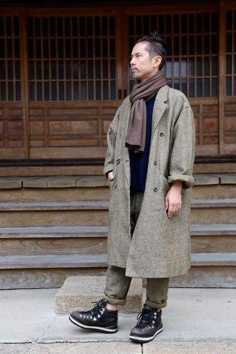 Graphpaper Tweed Kibata Coat"LEAF"スタイル2019.9.29.