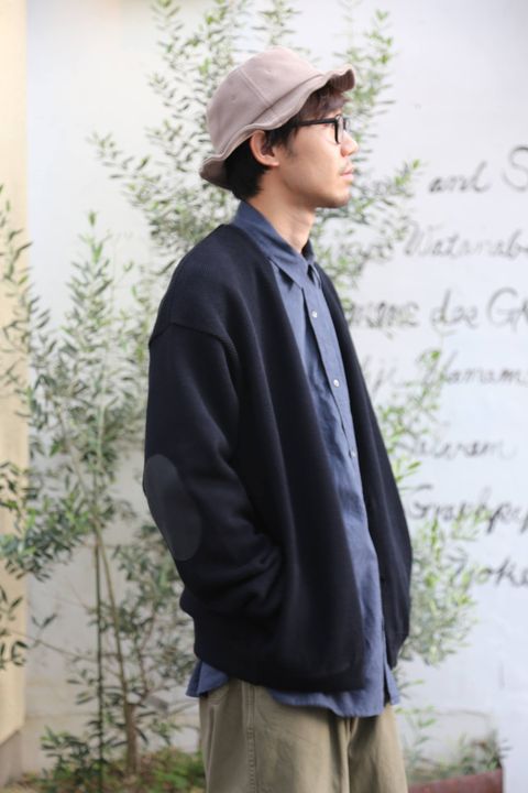 crepuscule(クレプスキュール)moss stitch V/N cardigan"BLACK"Style.2019.9.11.