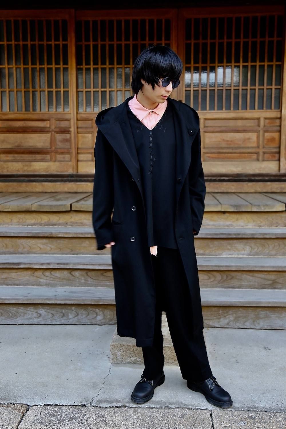 フード付コートyohji yamamoto コート フーディ