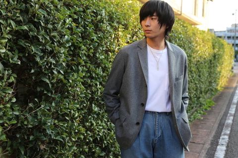 Graphpaper×FUTUR Canonico Jacket"GRAY"スタイル.2019.9.14.