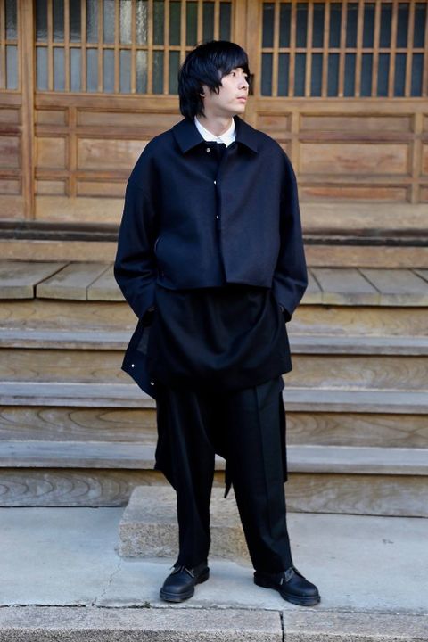 YOKE 3WAY BAL COLLAR SHARE COAT"DARK NAVY"スタイル.2019.9.8.