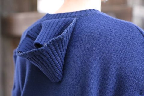 YOKE DETACHABLE FOLD UP SHARE KNIT"NAVY"スタイル2019.9.23.
