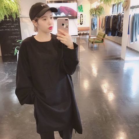 Graphpaper Herringbone Long Pullover"BLACK"スタイル2019.9.13.