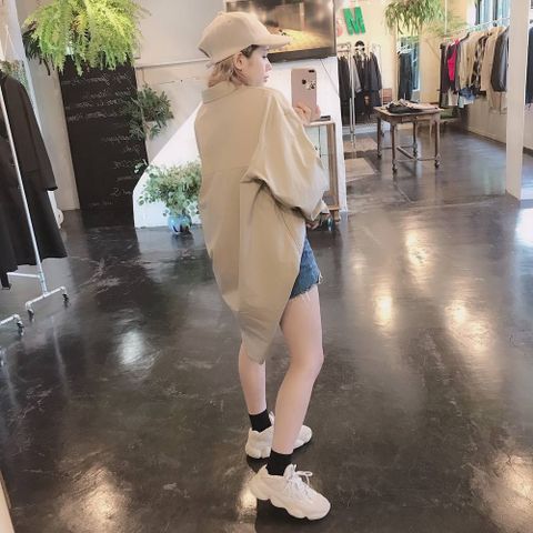 YOKE FOLD UP SHERE LONG SHIRTS"BEIGE"スタイル.2019.9.14.