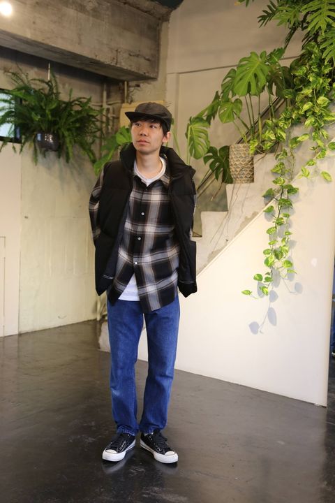 Graphpaper ”Zanter” for Graphpaper Down Vest"BLACK"Style.2019.9.2.