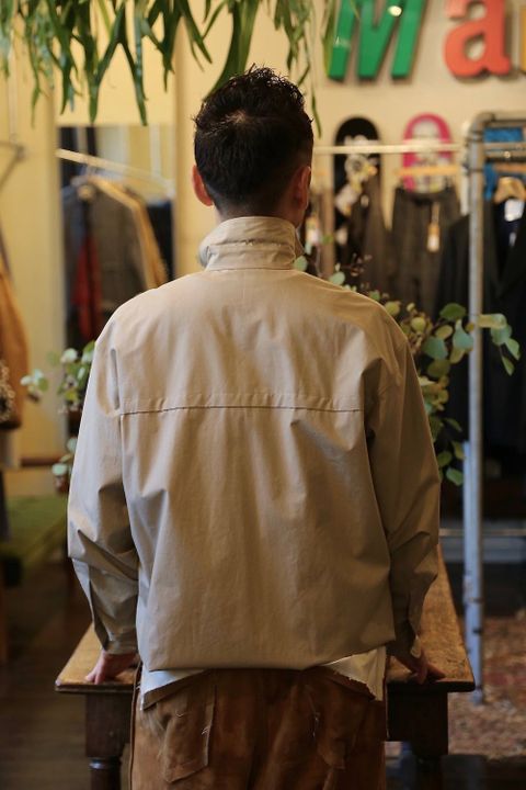 YOKE FOLD UP SHERE LONG SHIRTS"BEIGE"スタイル.2019.9.14.