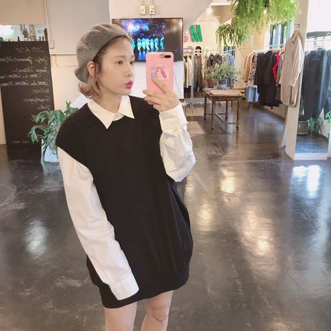 Graphpaper High Gauge Knit Vestペアスタイル.2019.9.16.