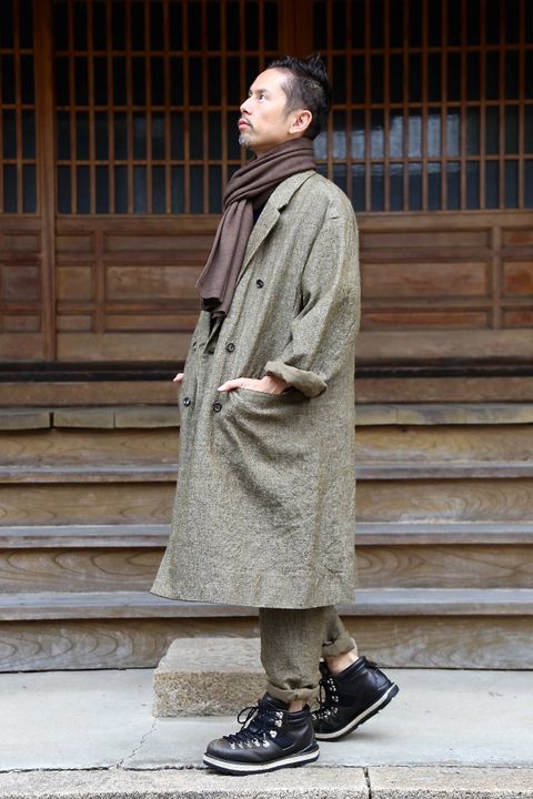 Graphpaper Tweed Kibata Coat"LEAF"スタイル2019.9.29.