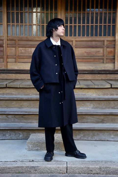 YOKE 3WAY BAL COLLAR SHARE COAT"DARK NAVY"スタイル.2019.9.8.