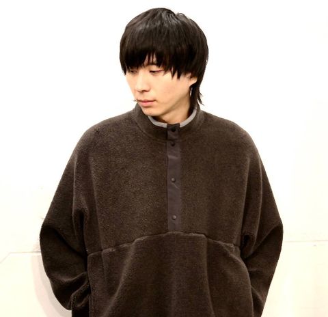 Graphpaper Wool Boa Hi-Neck Pullover"GRAY"スタイル.2019.9.20.