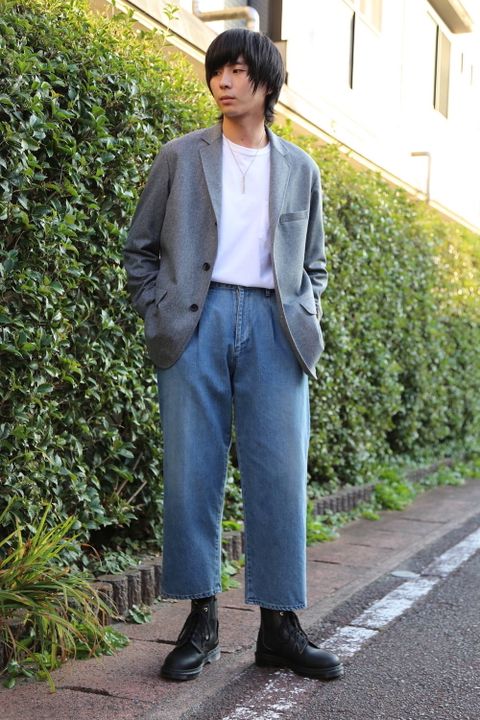 Graphpaper×FUTUR Canonico Jacket"GRAY"スタイル.2019.9.14.