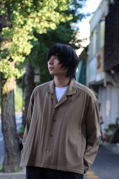 YOKE WIDE SHORT JACKET"BEIGE"スタイル.2019.9.10.