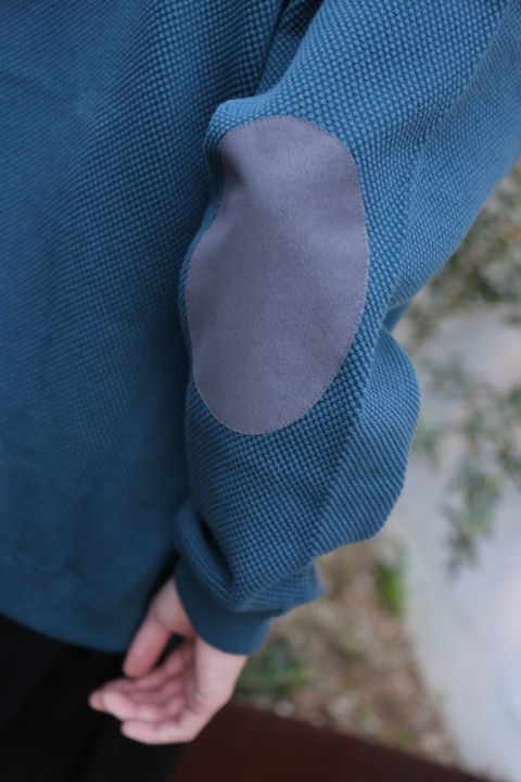 crepuscule moss stitch V/N cardigan"BLUE GREEN"スタイル.2019.9.9.