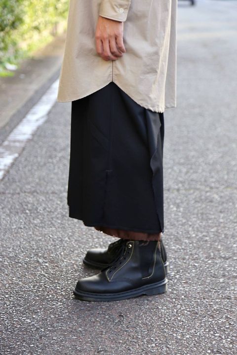 YOKE FOLD UP SHERE LONG SHIRTS"BEIGE"スタイル.2019.9.9.