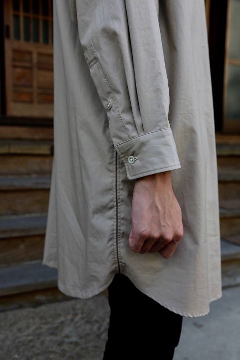 YOKE FOLD UP SHERE LONG SHIRTS"BEIGE"ミックススタイル2019.9.16.
