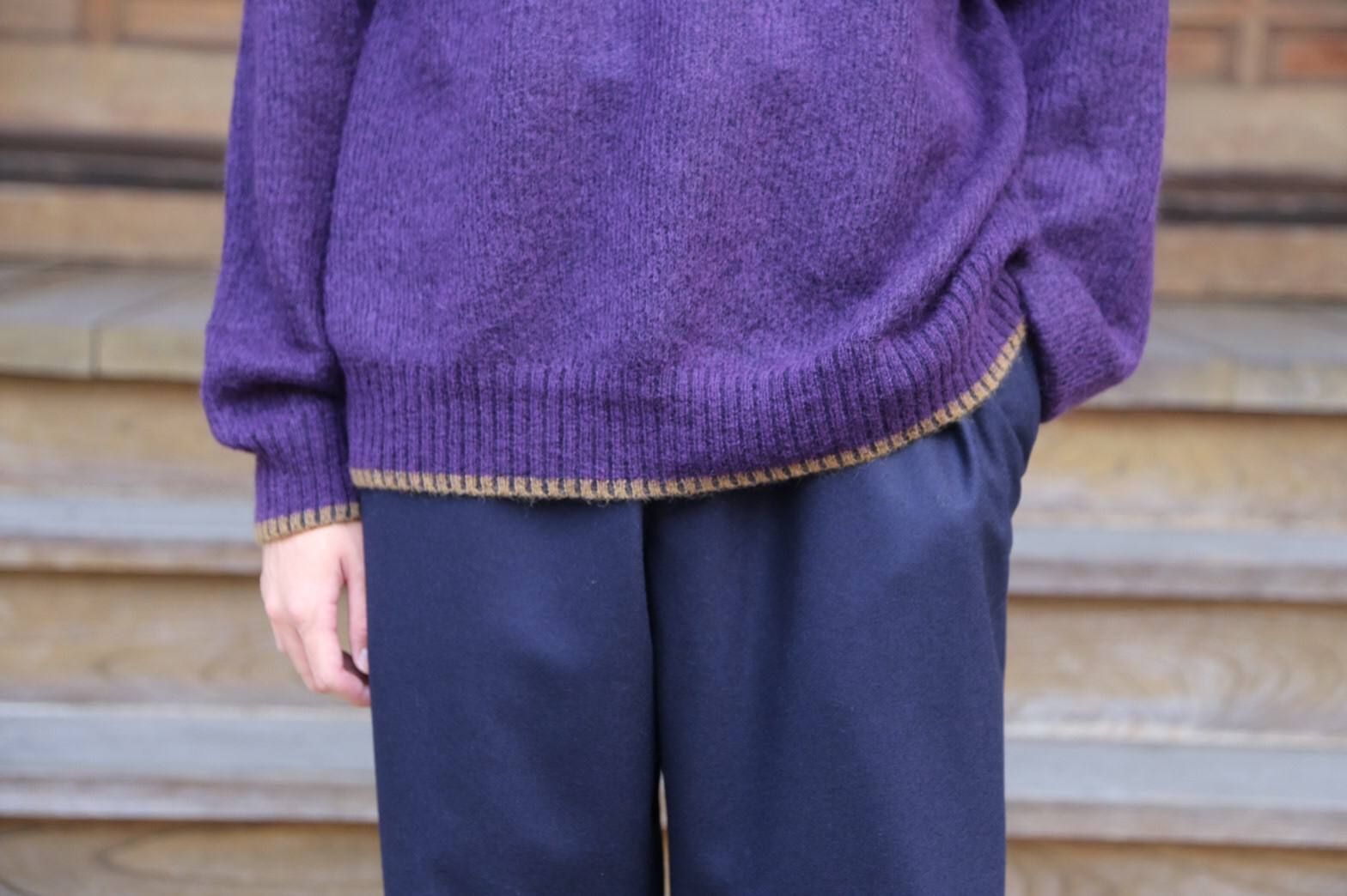 WELLDER Airy Loose Knit"PUPLE&Camel Line"Style.2019.9.18.