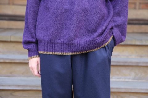 WELLDER Airy Loose Knit"PUPLE&Camel Line"Style.2019.9.18.