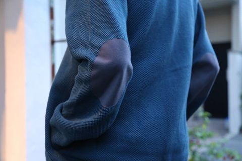 crepuscule moss stitch V/N cardigan"BLUE GREEN"スタイル.2019.9.9.