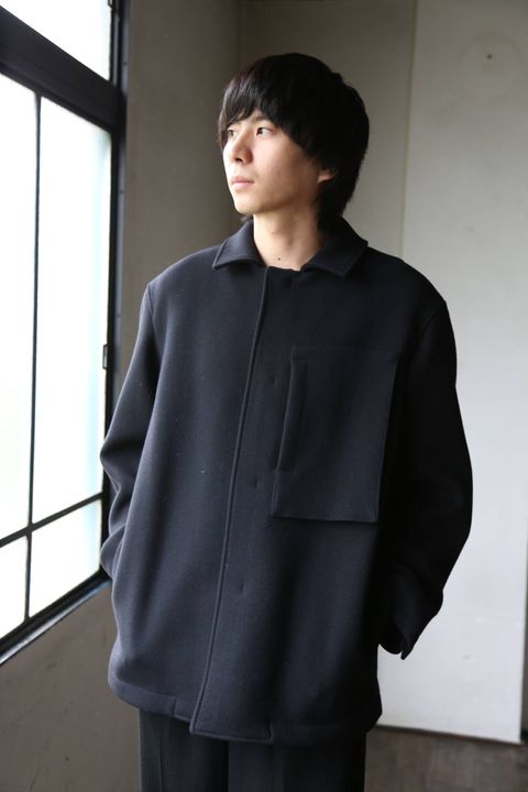 WELLDER Boxy Car Coat"BLACK" style.2019.9.22